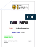 Boolean Expressions