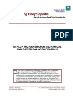 Evaluating Generator Mechanical and Electrical Specifications