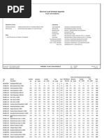 Electrical Load Schedule Appendix