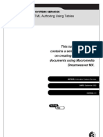 Advanced HTML Authoring Using Tables
