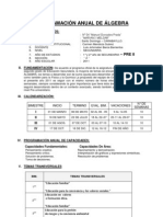 Programacion Anual - Pre I - Algebra - Mariano Melgar