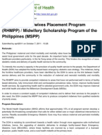 Rural Health Midwives Placement Program (RHMPP) / Midwifery Scholarship Program of The Philippines (MSPP)