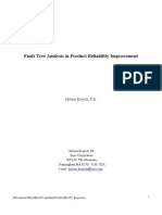 Fault Tree Analysis in Product Reliability Improvement: Milena Krasich, P.E