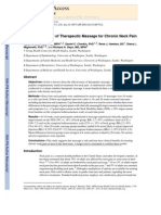 Randomized Trial of Therapeutic Massage For Chronic Neck Pain