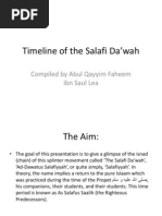 Timeline of The Salafi Da'wah