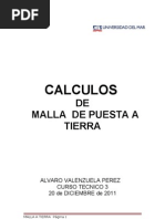 Calculos Malla de Tierra