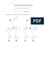 Organic Chemistry II Practice Exam #3A Answer Key