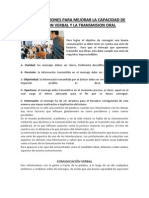 Recomendaciones para Mejorar La Capacidad de Expresion Verbal y La Transmision Oral