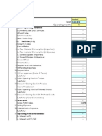 Particulars: Form II Operating Statement