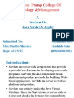 Maharana Pratap College of Technology &management: A Seminar On Java Servlet & Applet