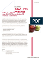 Canadian Gaap - Ifrs Comparison Series: Issue 15: IAS 1 Presentation of Financial Statements