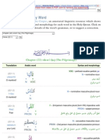 Verse (22:1) - Word by Word: Quranic Arabic Corpus