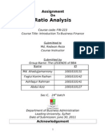 Ratio Analysis of Three Companies 2008, 2009, 2010 Financial Statement