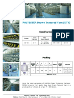 POLYESTER Drawn Textured Yarn (DTY) : Specifications