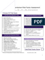 Caprini VT Risk Factor Assessment