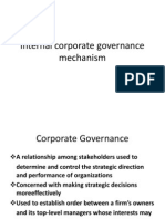 Internal Corporate Governance Mechanism