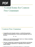 Normal Forms For Context Free Grammars