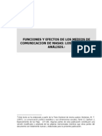 FUNCIONES Y EFECTOS DE LOS MEDIOS DE COMUNICACIÓN DE MASAS. Bretones