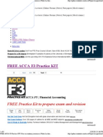 FREE ACCA F3 Practice KIT - Free Accountancy Resources - Video Lectures - Online Forums - Notes - Past Papers - Mock Exams