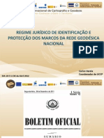 Regime Jurídico de Identificação e Protecção Dos Marcos Da Rede Geodésica Nacional Dr. Carlos Varela