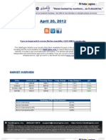 ValuEngine Weekly Newsletter April 20, 2012