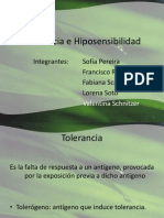 Tolerancia e Hiposensibilidad