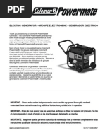 Coleman 6250 Generator