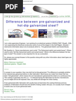 Difference Between Pre-Galvanized and Hot-Dip Galvanized Steel