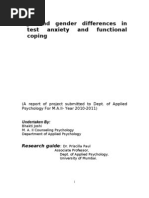 Age and Gender Differences in Test Anxiety and Functional Coping