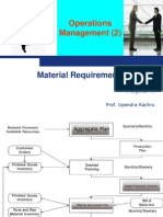 Operations Management (2) : Material Requirements Planning