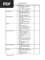 Cultural Assessment Tool