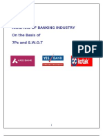 Analysis of Banking Industry On The Basis of 7Ps and S.W.O.T