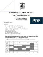 Year 8 Yearly Exam 2011