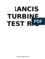 Francis Turbine Test Rig