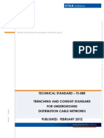 Ts085 Trenching and Conduit Standard For Underground Distribution Cable Networks