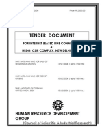 Tender Document: Human Resource Development Group