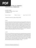 Sharp 2005 - Guerra Contra El Terror y Geopolítica Feminista