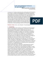 A Importância Do Psicopedagogo Frente Às Dificuldades de Aprendizagem