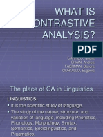 What Is Contrastive Analysis