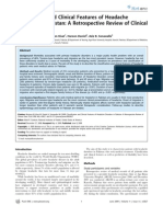 Classification and Clinical Features of Headache Disorders in Pakistan: A Retrospective Review of Clinical Data