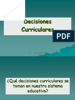 Decisiones Curriculares