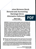 The Relation Between Stock Returns and Earnings