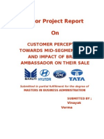 Major Project - Customers Perception Towards Mid Segment Cars and Impact of Brand Ambassador On Their Sale 3135