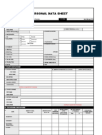 Personal Data Sheet