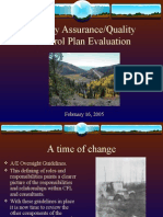 Quality Assurance/Quality Control Plan Evaluation: February 16, 2005