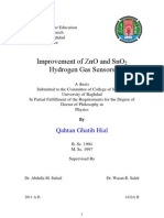 Improvement of ZnO and SnO2 Hydrogen Gas Sensors