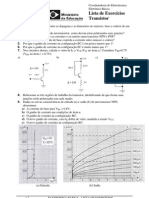 Lista de Exercícios IFES Com Respostas - Transistor