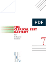 Clerical Reasoning Test Technical Manual