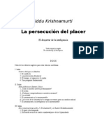 Krishnamurti, Jiddu - La Persecucion Del Placer