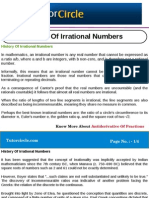 History of Irrational Numbers